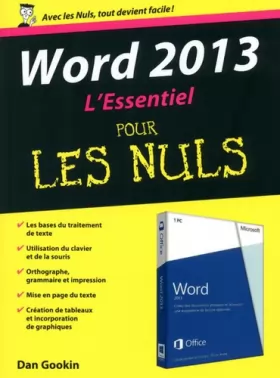 Couverture du produit · Word 2013 : L'Essentiel Pour les Nuls