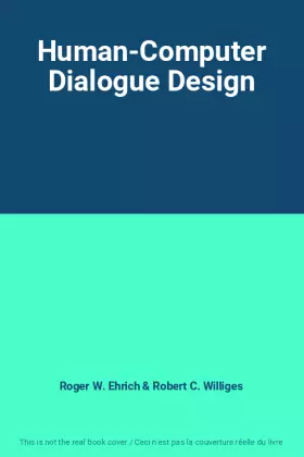 Couverture du produit · Human-Computer Dialogue Design