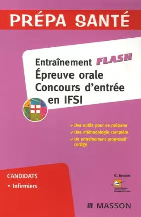 Couverture du produit · Entraînement flash épreuve orale concours d'entrée en IFSI