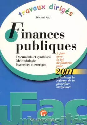 Couverture du produit · Travaux Dir.Finances Publiques