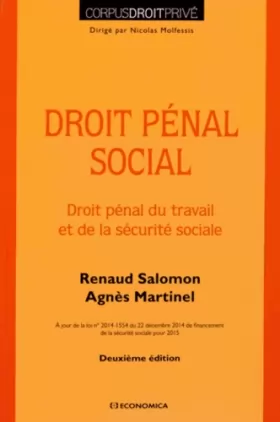 Couverture du produit · Traité de droit pénal social, 2e éd.