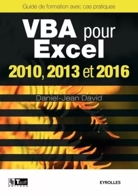 Couverture du produit · VBA pour Excel 2010, 2013 et 2016
