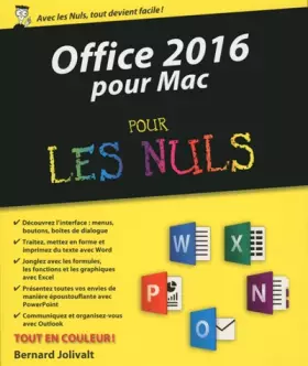 Couverture du produit · Office 2016 pour Mac pour les Nuls