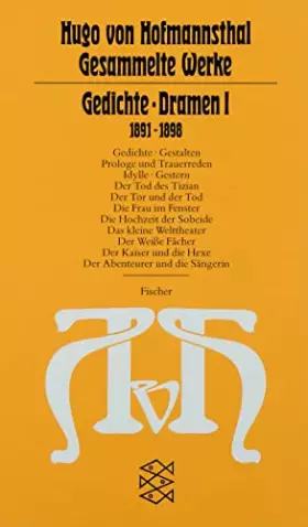 Couverture du produit · Gedichte, Dramen I. 1891 - 1898.