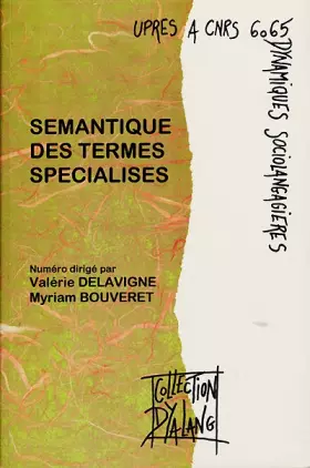Couverture du produit · Sémantique des termes spécialisés