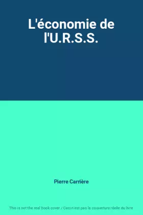 Couverture du produit · L'économie de l'U.R.S.S.