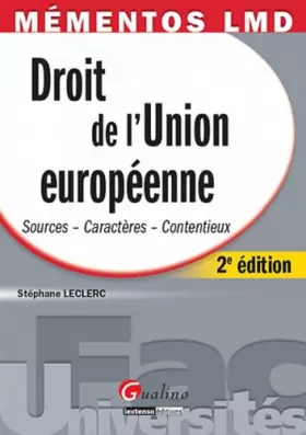 Couverture du produit · Droit de l'Union européenne