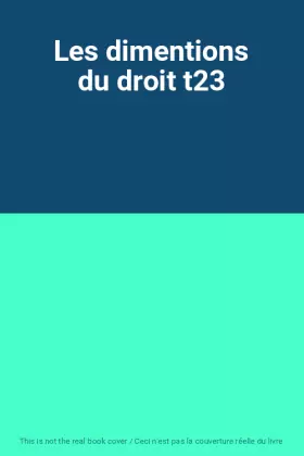 Couverture du produit · Les dimentions du droit t23