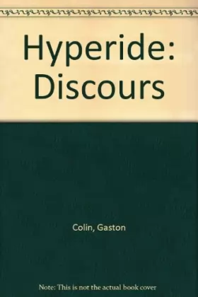Couverture du produit · Hyperide: Discours