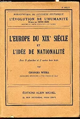 Couverture du produit · L'Europe du XIXe siècle et l'idée de Nationalité-