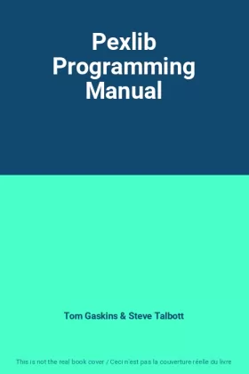 Couverture du produit · Pexlib Programming Manual