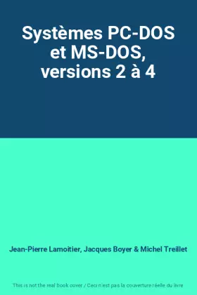 Couverture du produit · Systèmes PC-DOS et MS-DOS, versions 2 à 4