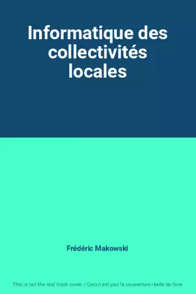 Couverture du produit · Informatique des collectivités locales