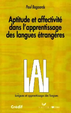 Couverture du produit · Aptitudes et affectivité dans l'apprentissage des langues étrangères