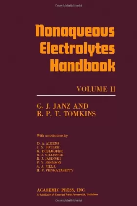 Couverture du produit · Nonaqueous Electrolytes Handbook