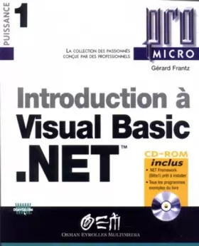 Couverture du produit · Introduction à Visual Basic .net (CD-Rom inclus)
