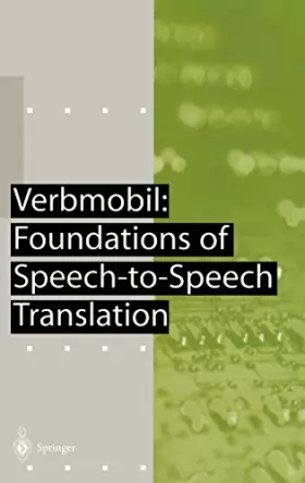 Couverture du produit · Verbmobil: Foundations of Speech-To-Speech Translation