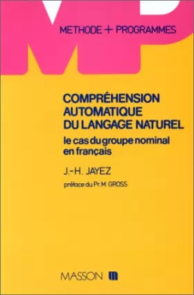 Couverture du produit · Compréhension automatique du langage naturel : Le cas du groupe nominal en français