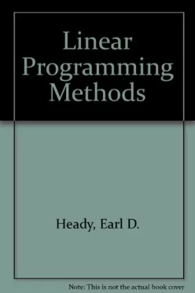 Couverture du produit · Linear Programming Methods