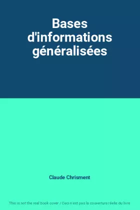 Couverture du produit · Bases d'informations généralisées
