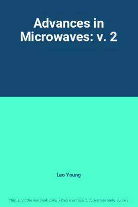 Couverture du produit · Advances in Microwaves: v. 2