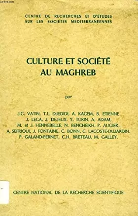 Couverture du produit · Culture et société au Maghreb (Collection du C.R.E.S.M.)