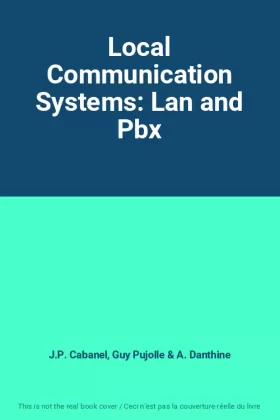 Couverture du produit · Local Communication Systems: Lan and Pbx