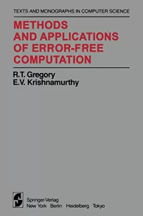 Couverture du produit · Methods and Applications of Error-Free Computation