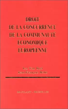 Couverture du produit · Droit de la concurrence de la Communauté Economique Européenne