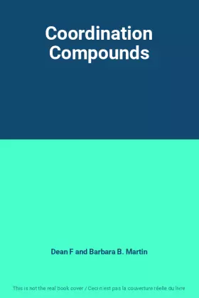 Couverture du produit · Coordination Compounds