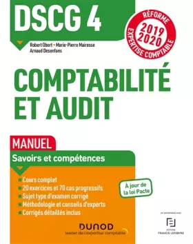Couverture du produit · DSCG 4 Comptabilité et audit - Manuel - Réforme 2019-2020: Réforme Expertise comptable 2019-2020 (2019-2020)