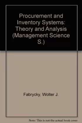 Couverture du produit · Procurement and Inventory Systems: Theory and Analysis