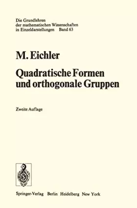 Couverture du produit · Quadratische Formen Und Orthogonale Gruppen