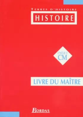 Couverture du produit · Histoire : CM. Livre du maître