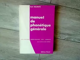 Couverture du produit · Manuel de Phonetique Generale. (Collection Connaissance des Langues)