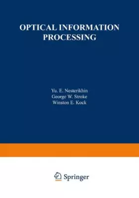 Couverture du produit · Optical information processing