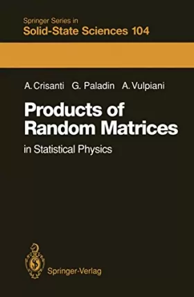 Couverture du produit · Products of Random Matrices: In Statistical Physics
