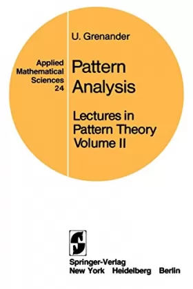 Couverture du produit · Lectures in Pattern Theory: Pattern Analysis