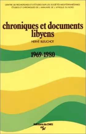 Couverture du produit · Chroniques et documents libyens (1969-1980)