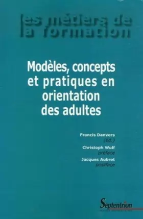 Couverture du produit · Modèles, concepts et pratiques en orientation des adultes