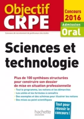 Couverture du produit · CRPE en fiches : Sciences et technologie - 2016