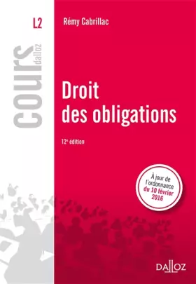 Couverture du produit · Droit des obligations - 12e éd.