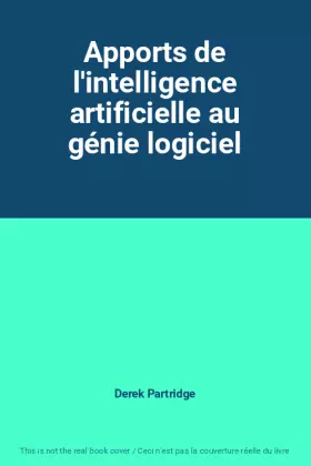 Couverture du produit · Apports de l'intelligence artificielle au génie logiciel