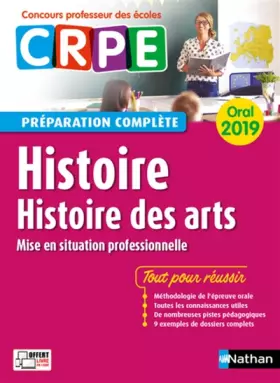 Couverture du produit · Histoire - Histoire des arts - Oral 2019 - Préparation complète - CRPE