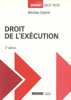 Couverture du produit · DROIT DE L'EXÉCUTION - 2ÈME ÉDITION