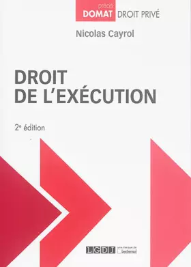 Couverture du produit · DROIT DE L'EXÉCUTION - 2ÈME ÉDITION