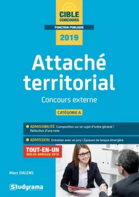 Couverture du produit · Attaché territorial - Concours externe 2019: concours Externe catégorie A