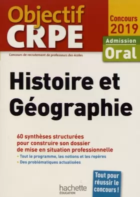 Couverture du produit · CRPE en fiches : Histoire Géographie 2019