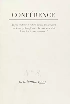 Couverture du produit · Conference N°8: La Richesse