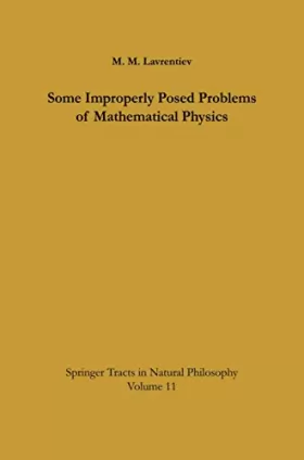 Couverture du produit · Some Improperly Posed Problems of Mathematical Physics